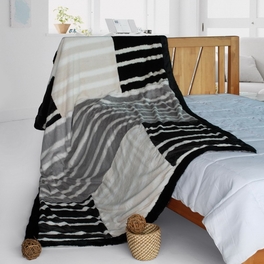 blancho bedding Onitiva - [Charming Leopard] Patchwork Throw Blanket (61 by 86.6 inches)