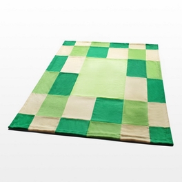 Blancho Bedding Onitiva - [Emerald Dream] Soft Coral Fleece Patchwork Throw Blanket (59 By 78.7 Inches)