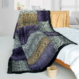 blancho bedding Onitiva - [Fashion Life] Patchwork Throw Blanket (61 by 86.6 inches)