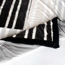 Blancho Bedding Onitiva - [Fashion Stripes] Stylish Patchwork Throw Blanket (61 By 86.6 Inches)