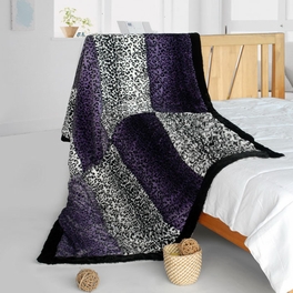 blancho bedding Onitiva - [Leopard Secret] Animal Style Patchwork Throw Blanket (61 by 86.6 inches)