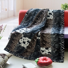 blancho bedding Onitiva - [Primeval Flavor -B] Patchwork Throw Blanket (86.6 by 63 inches)