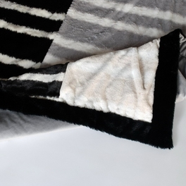 Blancho Bedding Onitiva - [Stripe Beauty] Patchwork Throw Blanket (61 By 86.6 Inches)
