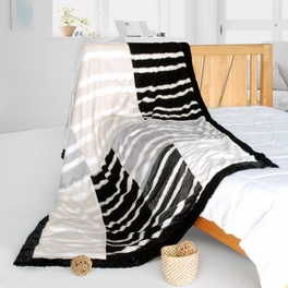 blancho bedding Onitiva - [Stripe Beauty] Patchwork Throw Blanket (61 by 86.6 inches)