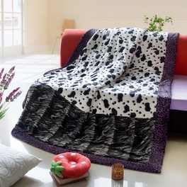 blancho bedding Onitiva - [Tasteful Life -A] Patchwork Throw Blanket (86.6 by 63 inches)