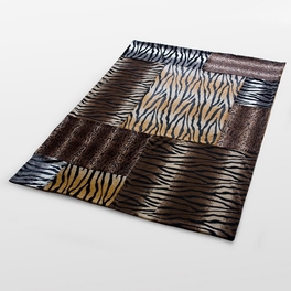 Blancho Bedding Onitiva - [Tiger Stripes -A] Patchwork Throw Blanket (50 By 70 Inches)