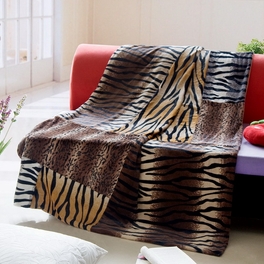 blancho bedding Onitiva - [Tiger Stripes -A] Patchwork Throw Blanket (50 by 70 inches)