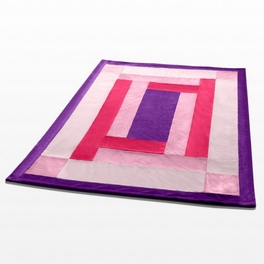 Blancho Bedding Onitiva - [Violet Love] Soft Coral Fleece Patchwork Throw Blanket (59 By 78.7 Inches)