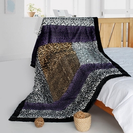blancho bedding Onitiva - [Wild Jungle] Animal Style Patchwork Throw Blanket (61 by 86.6 inches)