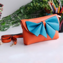 Blancho Bedding [Orange Wine] Colorful Leatherette Clutch Shoulder Bag Clutch Casual Purse
