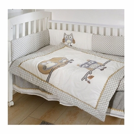 Blancho Bedding [Owl]4 PC Crib Bedding Set Crib Bedding Collection