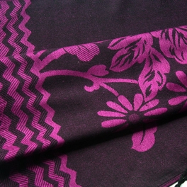 Blancho Bedding Pa-616-9 Fuchsia Base Peony Flowers Patterns Exquisitely Soft Woven Pashmina/Shawl/Scarf