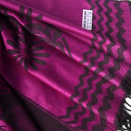 Blancho Bedding Pa-616-9 Fuchsia Base Peony Flowers Patterns Exquisitely Soft Woven Pashmina/Shawl/Scarf