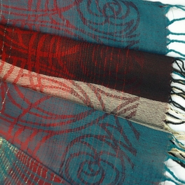 Blancho Bedding Pa-a09-1 Moon & Stars & Roses Elegant Fashion Smooth Touch Tassel Ends Pashmina/Shawl/Scarf