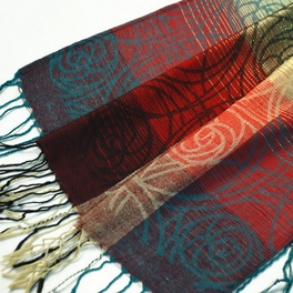 Blancho Bedding Pa-a09-2 Moon & Stars & Roses Elegant Fashion Smooth Touch Tassel Ends Pashmina/Shawl/Scarf