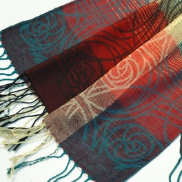 Blancho Bedding Pa-a09-3 Moon & Stars & Roses Elegant Fashion Smooth Touch Tassel Ends Pashmina/Shawl/Scarf