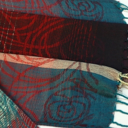 Blancho Bedding Pa-a09-3 Moon & Stars & Roses Elegant Fashion Smooth Touch Tassel Ends Pashmina/Shawl/Scarf