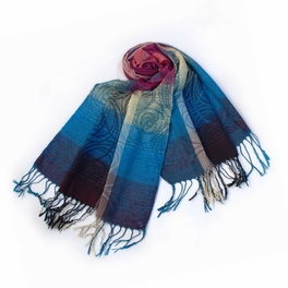blancho bedding Pa-a09-4 Moon & Stars & Roses Elegant Fashion Smooth Touch Tassel Ends Pashmina/Shawl/Scarf