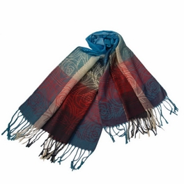 blancho bedding Pa-a09-6 Moon & Stars & Roses Elegant Fashion Smooth Touch Tassel Ends Pashmina/Shawl/Scarf