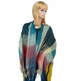 Blancho Bedding Pa-a09-7 Moon & Stars & Roses Elegant Fashion Smooth Touch Tassel Ends Pashmina/Shawl/Scarf