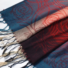 Blancho Bedding Pa-a09-8 Moon & Stars & Roses Elegant Fashion Smooth Touch Tassel Ends Pashmina/Shawl/Scarf