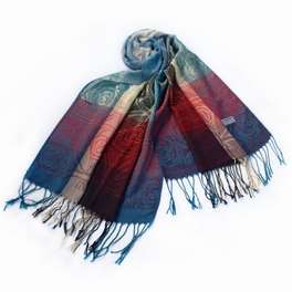 blancho bedding Pa-a09-8 Moon & Stars & Roses Elegant Fashion Smooth Touch Tassel Ends Pashmina/Shawl/Scarf