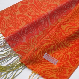 Blancho Bedding Pa-a54-1 Bright Orange Special Flowers Pattern Elegant Extra Soft Woven Pashmina/Shawl/Scarf