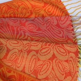Blancho Bedding Pa-a54-1 Bright Orange Special Flowers Pattern Elegant Extra Soft Woven Pashmina/Shawl/Scarf