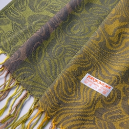 Blancho Bedding Pa-a54-2 Yellow-Green Special Flowers Pattern Elegant Extra Soft Woven Pashmina/Shawl/Scarf