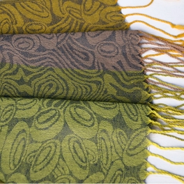 Blancho Bedding Pa-a54-2 Yellow-Green Special Flowers Pattern Elegant Extra Soft Woven Pashmina/Shawl/Scarf
