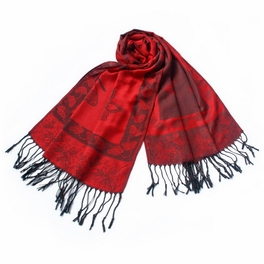 blancho bedding Pa-a66-1 Red Big Butterfly & Flower Elegant exquisitely Soft Tassel Ends Pashmina/Shawl/Scarf