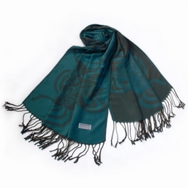 blancho bedding Pa-a80-2 Sea Blue Huge Rose Flora Elegant Noble Exquisitely Soft Tassel Ends Pashmina/Shawl/Scarf