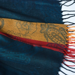 Blancho Bedding Pa-a82-1 Multi-Colors Rose & Paisley National Style Exquisite Soft Tassel Ends Pashmina/Shawl/Scarf