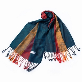 blancho bedding Pa-a82-1 Multi-Colors Rose & Paisley National Style Exquisite Soft Tassel Ends Pashmina/Shawl/Scarf