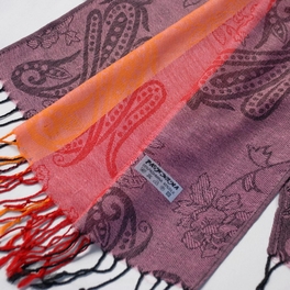 Blancho Bedding Pa-a82-2 Multi-Colors Rose & Paisley National Style Exquisite Soft Tassel Ends Pashmina/Shawl/Scarf