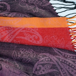 Blancho Bedding Pa-a82-2 Multi-Colors Rose & Paisley National Style Exquisite Soft Tassel Ends Pashmina/Shawl/Scarf