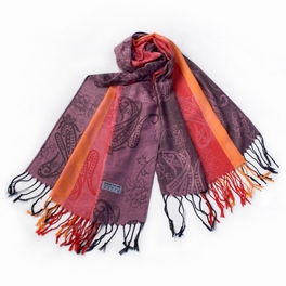 blancho bedding Pa-a82-2 Multi-Colors Rose & Paisley National Style Exquisite Soft Tassel Ends Pashmina/Shawl/Scarf