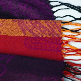 Blancho Bedding Pa-a82-5 Multi-Colors Rose & Paisley National Style Exquisite Soft Tassel Ends Pashmina/Shawl/Scarf