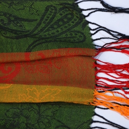 Blancho Bedding Pa-a82-6 Multi-Colors Rose & Paisley National Style Exquisite Soft Tassel Ends Pashmina/Shawl/Scarf