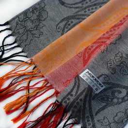 Blancho Bedding Pa-a82-7 Multi-Colors Rose & Paisley National Style Exquisite Soft Tassel Ends Pashmina/Shawl/Scarf