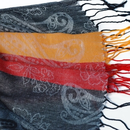 Blancho Bedding Pa-a82-7 Multi-Colors Rose & Paisley National Style Exquisite Soft Tassel Ends Pashmina/Shawl/Scarf
