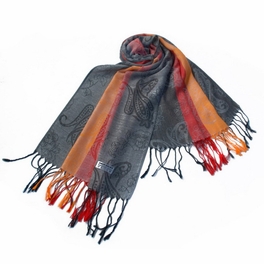 blancho bedding Pa-a82-7 Multi-Colors Rose & Paisley National Style Exquisite Soft Tassel Ends Pashmina/Shawl/Scarf