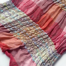 Blancho Bedding Pa-a87 Pink Checks Arcadian Style Cute Silky Soft Woven Tassel Ends Pashmina/Shawl/Scarf