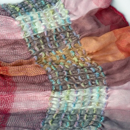 Blancho Bedding Pa-a87 Pink Checks Arcadian Style Cute Silky Soft Woven Tassel Ends Pashmina/Shawl/Scarf