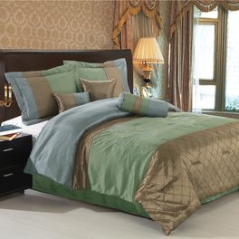blancho bedding Pacifica Sage 7-Piece comforter set