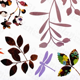 Blancho Bedding Palms & Flowers - Large Wall Decals Stickers Appliques Home Decor