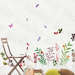 blancho bedding Palms & Flowers - Large Wall Decals Stickers Appliques Home Decor