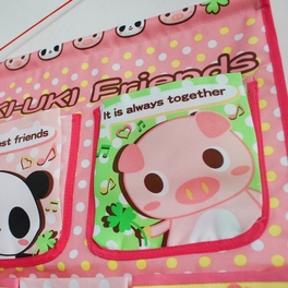 Blancho Bedding [Panda &Pig] Pink/Wall Hanging/ Wall Baskets / Hanging Baskets/ Wall Organizers (15*21)