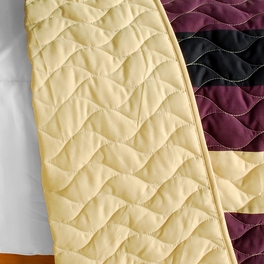 Blancho Bedding [Past Faded] 3PC Vermicelli-Quilted Patchwork Quilt Set (Full/Queen Size)