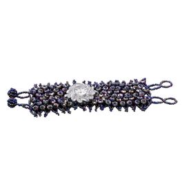 blancho bedding Peacock Faceted Crystals Small Beads Diamond Studded Quartz Watch Bracelet Stylish